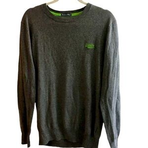 SUPERDRY Grey Pullover Cashmere Blend Melange‎ Sweater Size Large